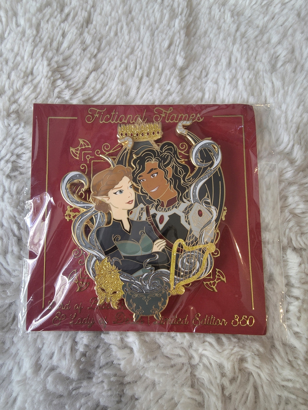 Acotar Cassian And Nesta Fictional Flames Limited Edition Enamel Pin